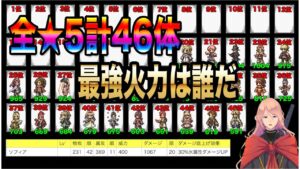 【オクトパストラベラー大陸の覇者】全★5計46体最強火力キャラは誰だ？火力検証