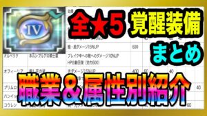 【オクトパストラベラー大陸の覇者】全★5覚醒装備勉強動画！職業＆属性別に使える覚醒装備まとめ