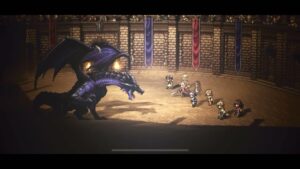 【オクトパストラベラー大陸の覇者】黒竜の闘技盤、無難に初見チャレンジ‼︎