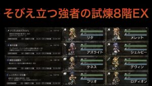 【オクトラ大陸の覇者ver2.6.1】そびえたつ強者の試煉8階EX フォーチュンなし 必殺技10レベル多数あり